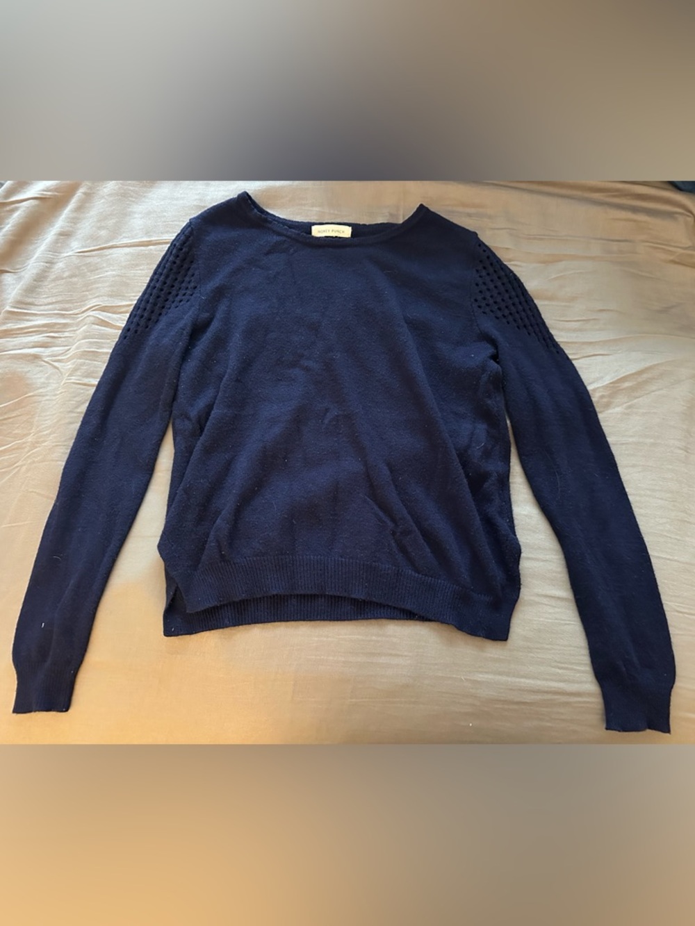 Honey Punch Raley Crochet Detail Pullover